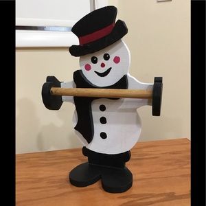 Handmade wooden towel holder